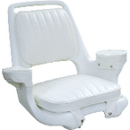 Wise Seating Wise CaptainFts Chair Package w Chair, Cushion Set & Mnting Plate - Wht 8WD1007-3-710